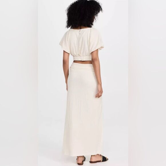 Free people women’s xl Tovah Maxi skirt and crop top set off white nwt - Picture 14 of 14